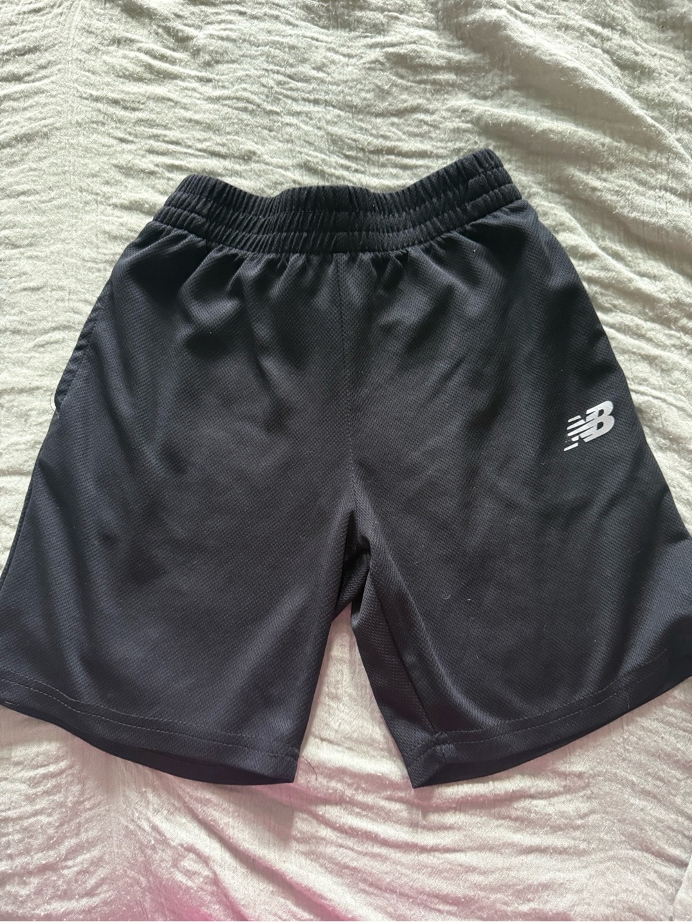 New Balance Black Men's Athletic Shorts with White Logo
